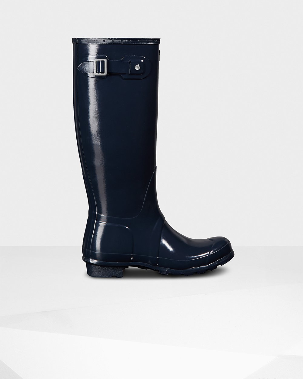 Hoge Regenlaarzen Dames - Hunter Original Gloss - Donker Blauw - 32ZKGMLUH